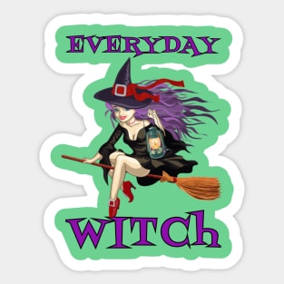 Everyday Witch Funny Halloween Wiccan Mystery Magic Gift Sticker